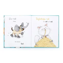 Jellycat All Kinds of Cats Book and Jack Medium< All Soft Toys|25th Anniversary