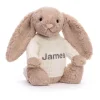Jellycat Bashful Beige Bunny with Personalised Cream Jumper< All Soft Toys|Bashful Bunnies