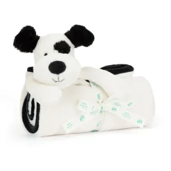 Jellycat Bashful Black & Cream Puppy Blankie< Back In Stock|All Bashfuls