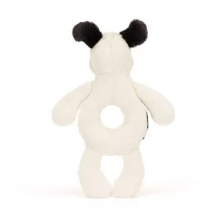 Jellycat Bashful Black & Cream Puppy Ring Rattle< All Bashfuls|View All