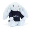 Jellycat Bashful Blue Bunny with Personalised Navy Jumper< All Soft Toys|Bashful Bunnies