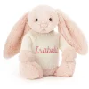 Jellycat Bashful Blush Bunny with Personalised Cream Jumper< All Soft Toys|Bashful Bunnies