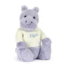 Jellycat Bashful Hippo with Personalised Cream Jumper< All Soft Toys|All Bashfuls