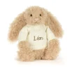 Jellycat Bashful Luxe Bunny Curly with Personalised Cream Jumper< All Soft Toys|Bashful Bunnies