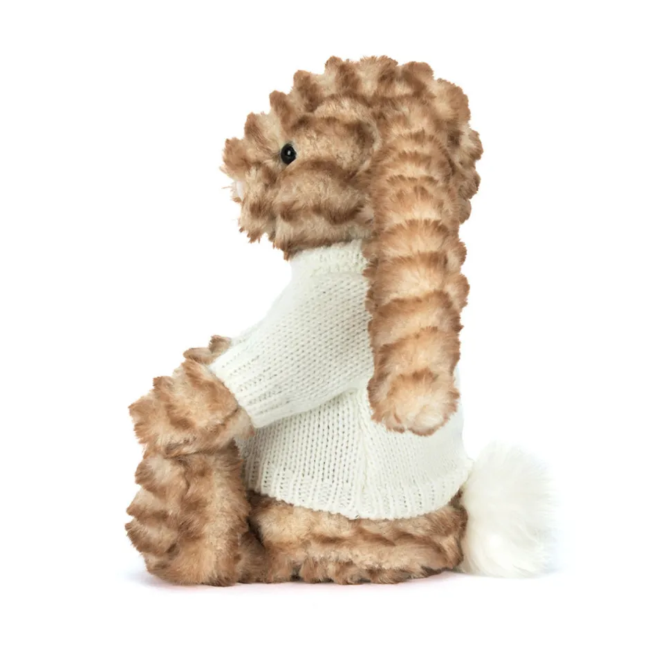 Jellycat Bashful Luxe Bunny Juniper with Personalised Cream Jumper< All Soft Toys|View All