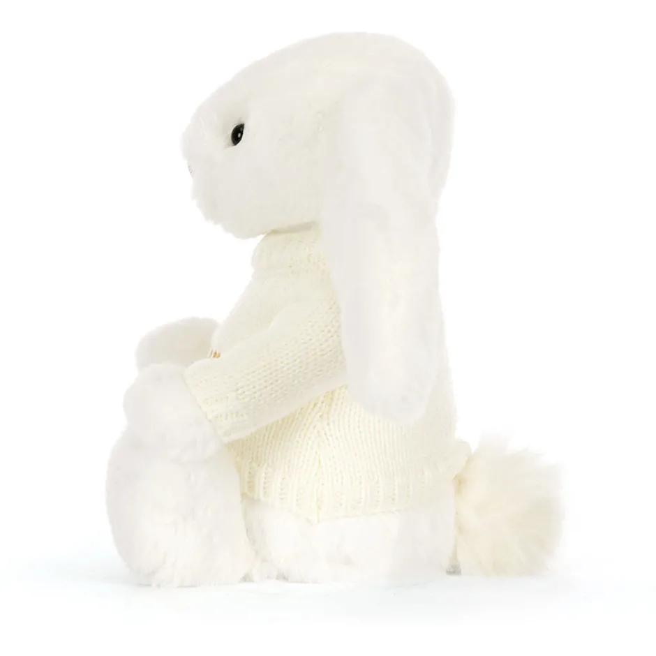 Jellycat Bashful Luxe Bunny Luna with Personalised Cream Jumper< All Soft Toys|Bashful Bunnies