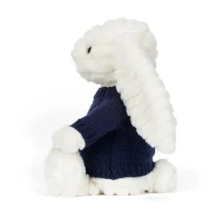 Jellycat Bashful Luxe Bunny Nimbus with Personalised Navy Jumper< All Soft Toys|View All