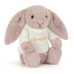 Jellycat Bashful Luxe Bunny Rosa with Personalised Cream Jumper< All Soft Toys|Bashful Bunnies