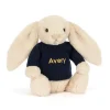 Jellycat Bashful Luxe Bunny Willow with Personalised Navy Jumper< All Soft Toys|Bashful Bunnies