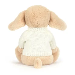Jellycat Bashful Luxe Puppy Orlando with Personalised Cream Jumper< All Soft Toys|All Bashfuls
