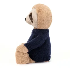 Jellycat Bashful Sloth with Personalised Navy Jumper< All Soft Toys|All Bashfuls