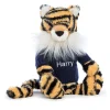 Jellycat Bashful Tiger with Personalised Navy Jumper< All Soft Toys|All Bashfuls