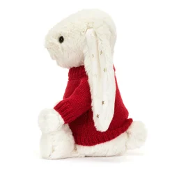 Jellycat Bashful Twinkle Bunny with Personalised Red Jumper< All Soft Toys|Bashful Bunnies
