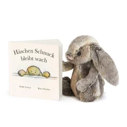Jellycat Haschen Schnuck Bleibt Wach Buch & Bashful Cottontail Bunny Medium< All Soft Toys|View All
