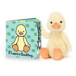 Jellycat If I were a Duckling Board Book and Bashful Duckling Medium< All Soft Toys|Spring & Summer