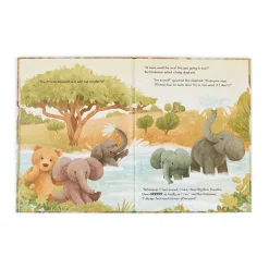 Jellycat It's a Big World Bartholomew Book and Bartholomew Bear Medium< All Soft Toys|Bartholomew Bear & Friends