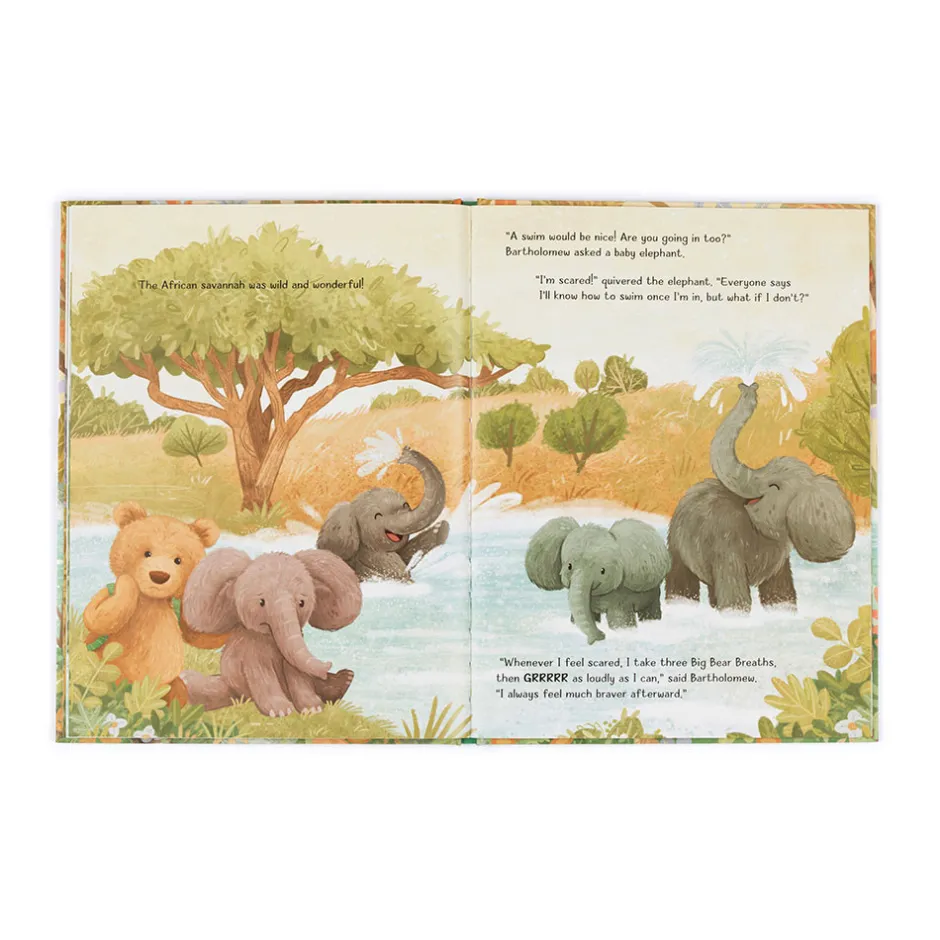 Jellycat It's a Big World Bartholomew Book and Bartholomew Bear Medium< All Soft Toys|Bartholomew Bear & Friends