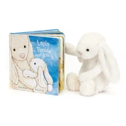 Jellycat Lapin Timide Veut Grandir Livre and Bashful Cream Bunny Medium< All Soft Toys|View All