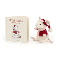 Jellycat Merry Mouse's Christmas Eve Book and Merry Mouse< All Soft Toys|View All