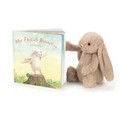 Jellycat My Friend Bunny Book and Bashful Beige Bunny Medium< All Soft Toys|View All