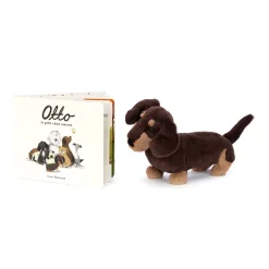 Jellycat Otto Le Petit Chien Saucisse Livre and Otto Sausage Dog Medium< All Soft Toys|View All