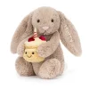 Jellycat Personalised Bashful Beige Bunny 'Birthday'< All Soft Toys|Bashful Bunnies