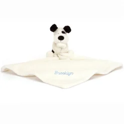 Jellycat Personalised Bashful Black & Cream Puppy Soother< All Bashfuls|View All