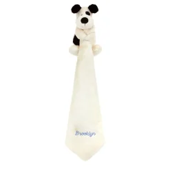 Jellycat Personalised Bashful Black & Cream Puppy Soother< All Bashfuls|View All