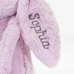 Jellycat Personalised Bashful Lilac Bunny Medium< All Soft Toys|Bashful Bunnies