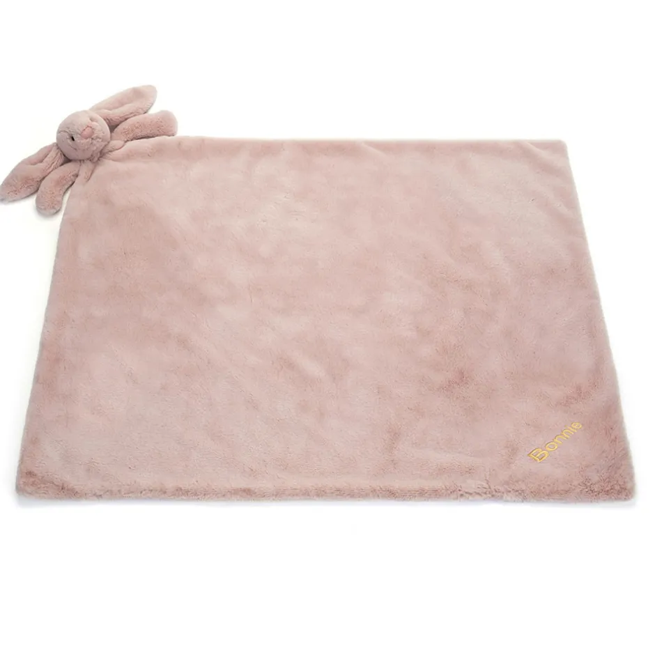 Jellycat Personalised Bashful Luxe Bunny Rosa Blankie< Bashful Bunnies|All Bashfuls
