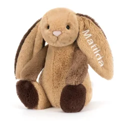 Jellycat Personalised Bashful Patchwork Brown Bunny Original< All Soft Toys|Bashful Bunnies