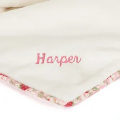 Jellycat Personalised Blossom Cream Bunny 'Berry' Blankie< Bashful Bunnies|All Bashfuls