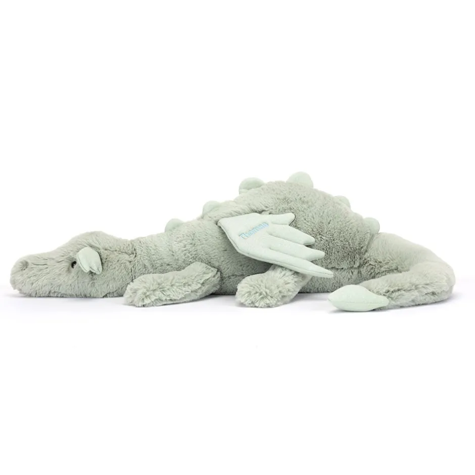 Jellycat Personalised Sage Dragon Huge< All Soft Toys|View All