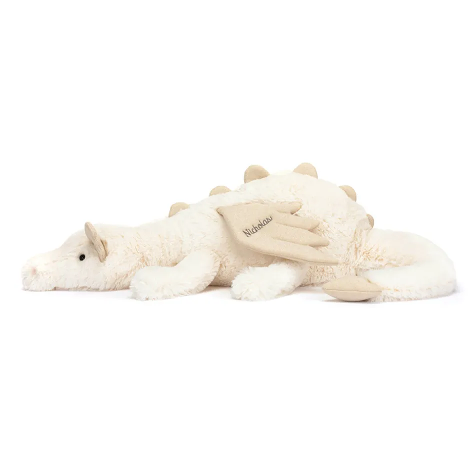 Jellycat Personalised Snow Dragon Huge< All Soft Toys|View All