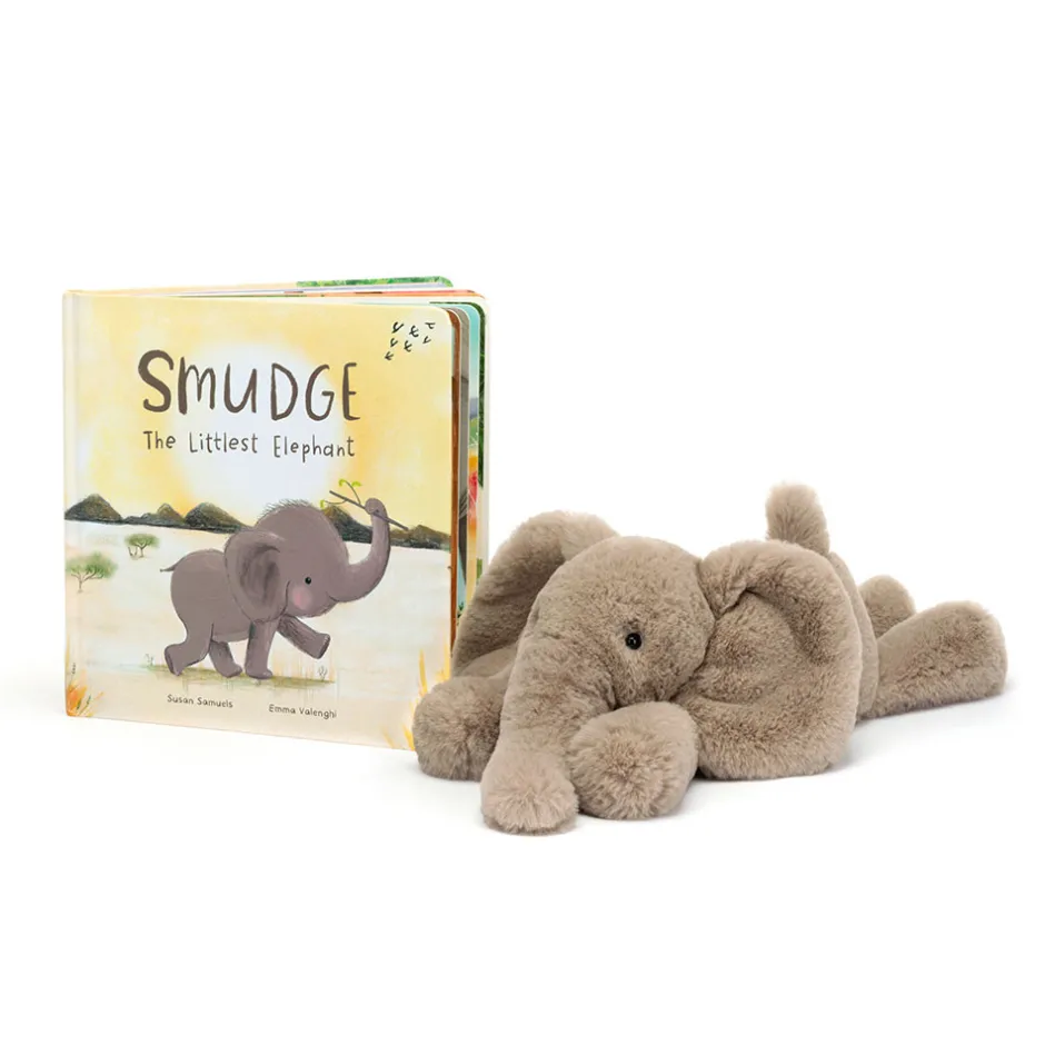 Jellycat Smudge the Littlest Elephant Book and Smudge Elephant Medium< All Soft Toys|View All