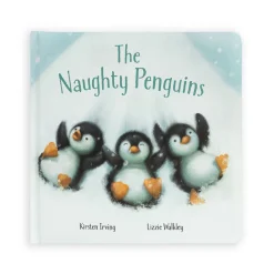 Jellycat The Naughty Penguins Book and Peanut Penguin Medium< All Soft Toys|View All