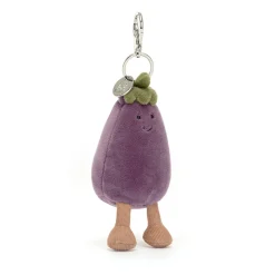 Jellycat Vivacious Vegetable Aubergine Bag Charm< Best Sellers|Food & Drink